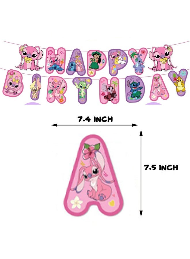 MANBO Adorable birthday party supplies, cartoon party decoration set, including banners, cake decorating toppers, balloons and cupcake decorating toppers, perfect for anime-themed parties for girls and boys. - Image 4